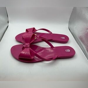Melissa pink bow womens thong sandals size 8
